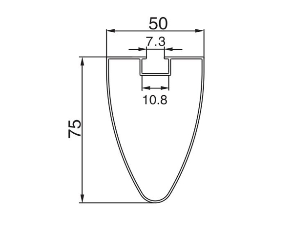 子彈頭掛片 50W-75H