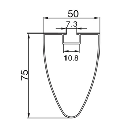 子彈頭掛片 50W-75H
